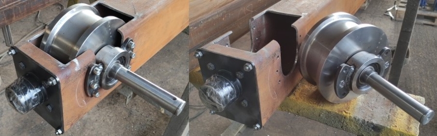 концеваяя балка Крандеталь опорная съёмный колесный узел опорной концевой балки